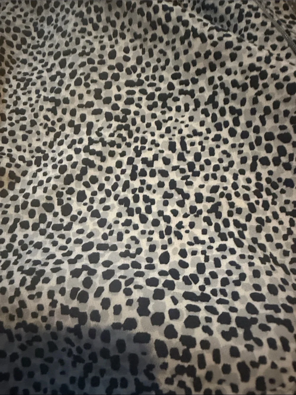 Black & Cream Abstract Spot Print Fabric Top